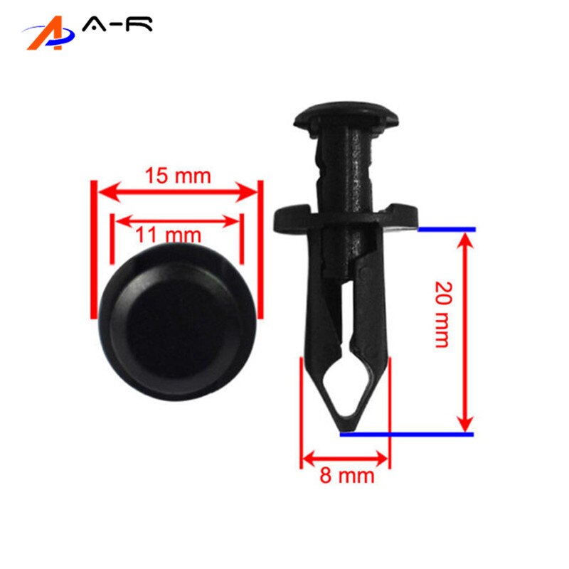 50x 8mm plastic skærmclips krop nittehul atv quad utv push pin clips til polaris sportsman rangers rzr 550 850 xp 7661855