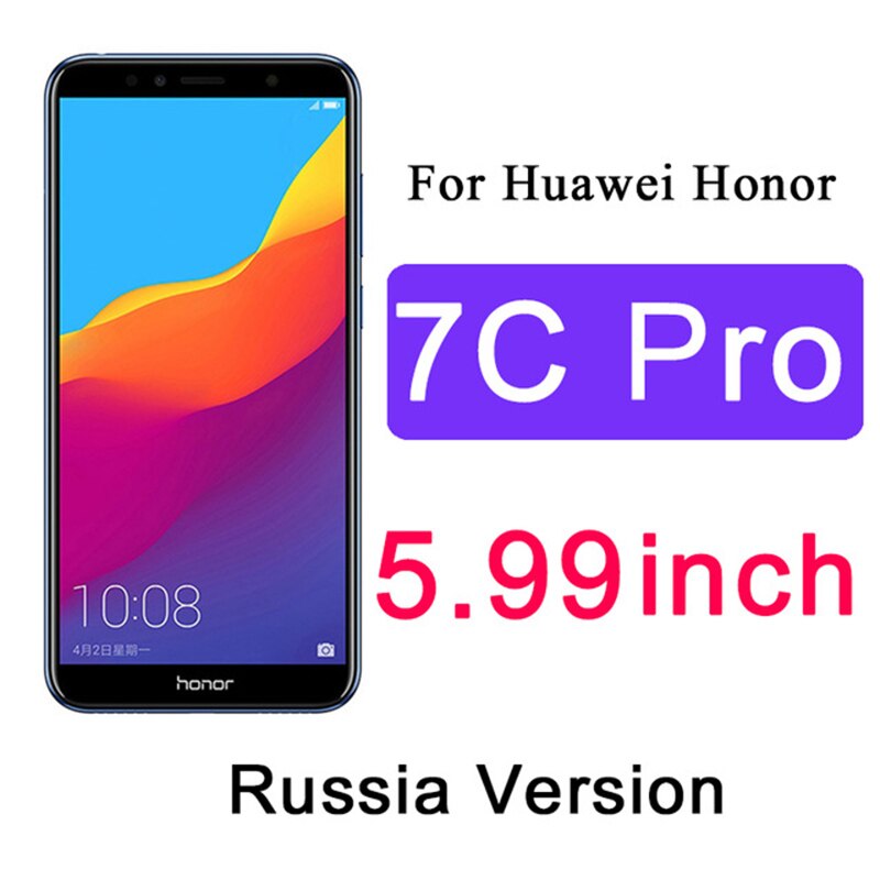 9D Curved Tempered Glass on For huawei Honor 7X 7A 7C Pro honor7a honor7c screen protector Hono 7 A C X Protective safety Film