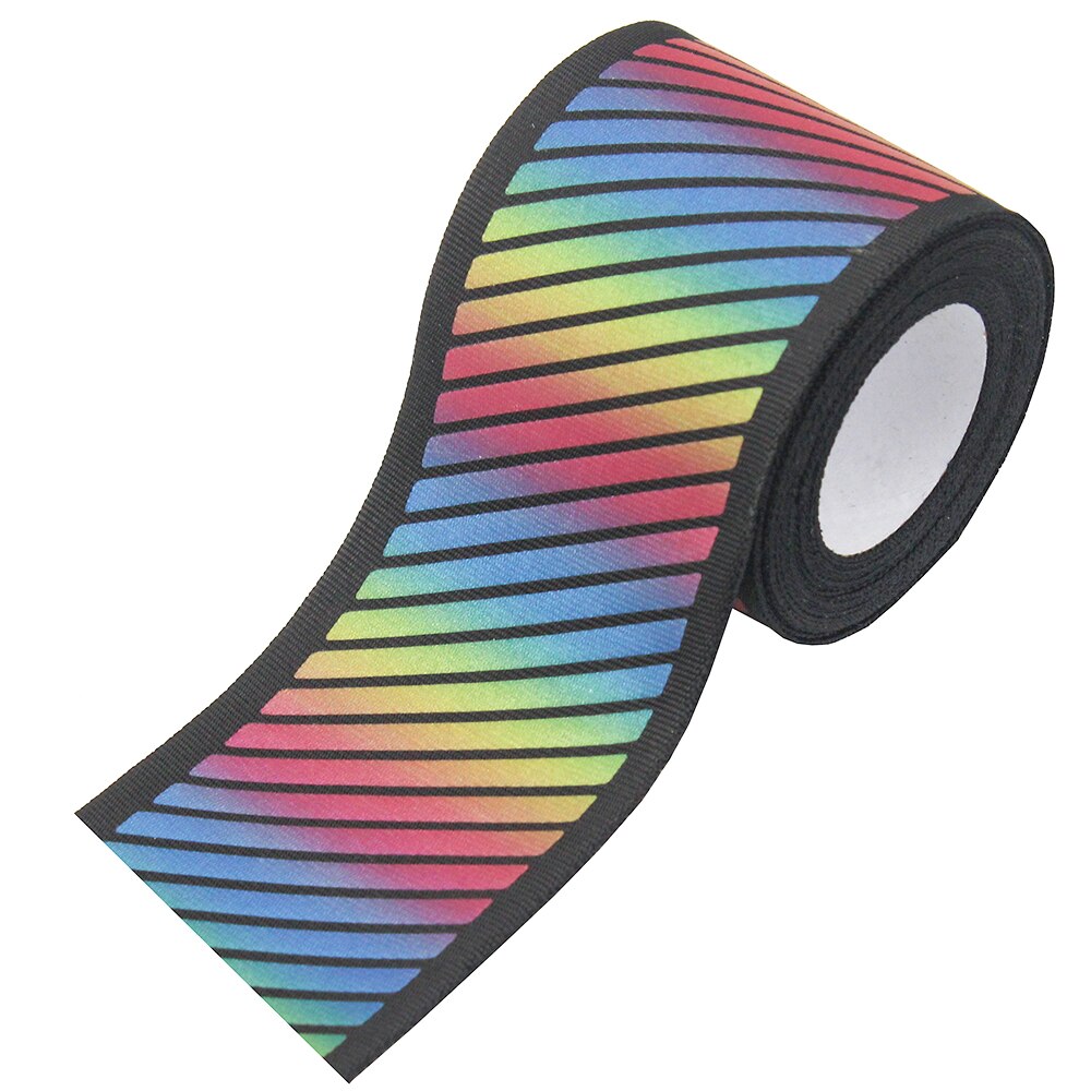 Silver Reflective Stripe Fabric Webbing Ribbon Trim Warning Tape For Clothing DIY Sew on 2meter: W02-Rainbow