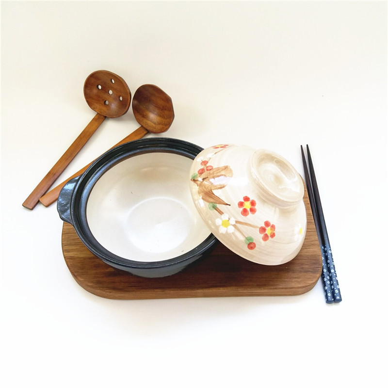 Koreaanse Dolsot Stenen Kom Sissende Hot Pot Keramische Braadpan Voor Bibimbap & Soep Jjiage Koreaans Voedsel Zwart 1.16Quart Uptodate