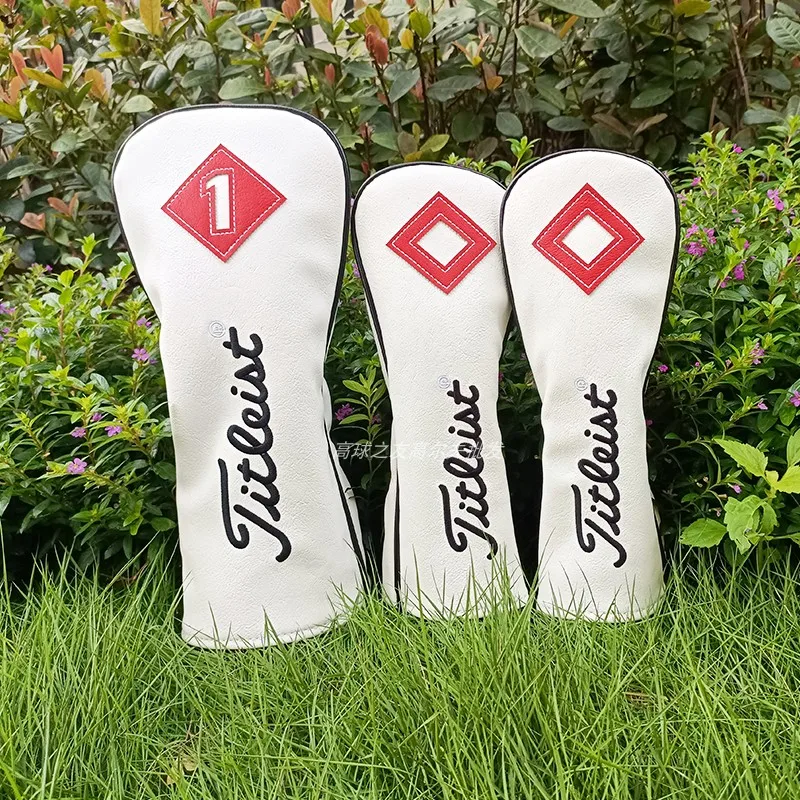 Copritesta per mazze da golf, mazze in legno, boschi da fairway, copritesta per mazze da golf: champagne