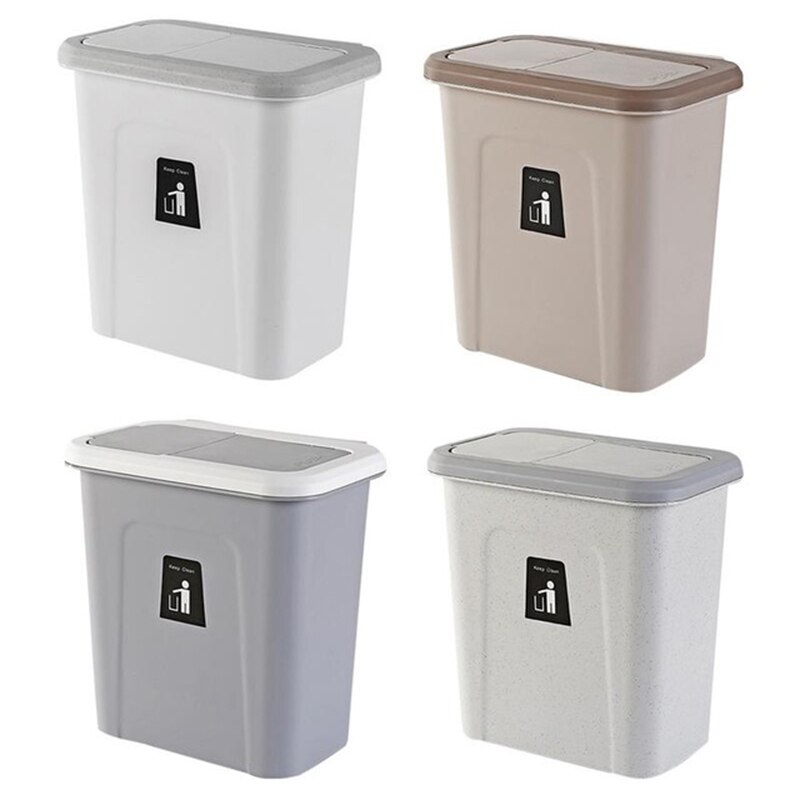 Kitchen Push Cover Trash Can Hanging Fruit And Vegetable Skin Kitchen Garbage Storage Bucket Simple Storage Box