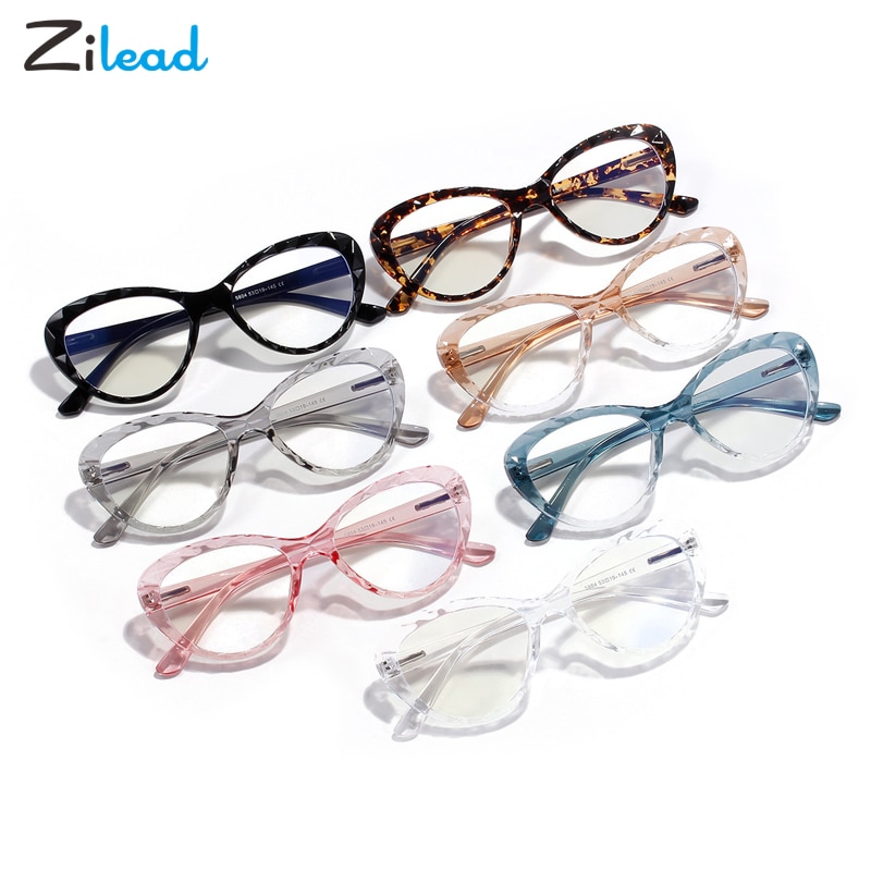 Zilead Golvend Frame Bril Computer Bril Comfortabele Neus Pad Mode Karakteristieke Anti-Blauwe Glazen Voor Mannen En Vrouwen