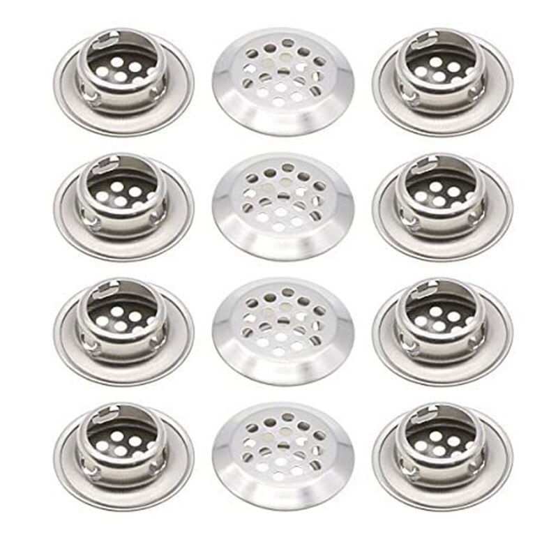 12/24/50pcs Air Vent Louver Cabinet Air Duct Vent Mesh Mesh Cabine Cupboard Hole Air Vent Cover Louver for Kitchen Cupboards: 12pcs ventilation / 19mm