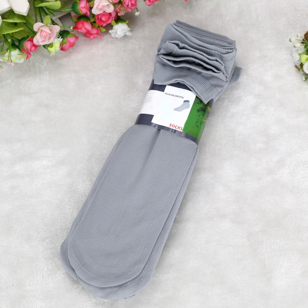 Newly 10 Pairs Bamboo Fiber Ultra-thin Elastic Silky Short Silk Stockings Men Socks Silky