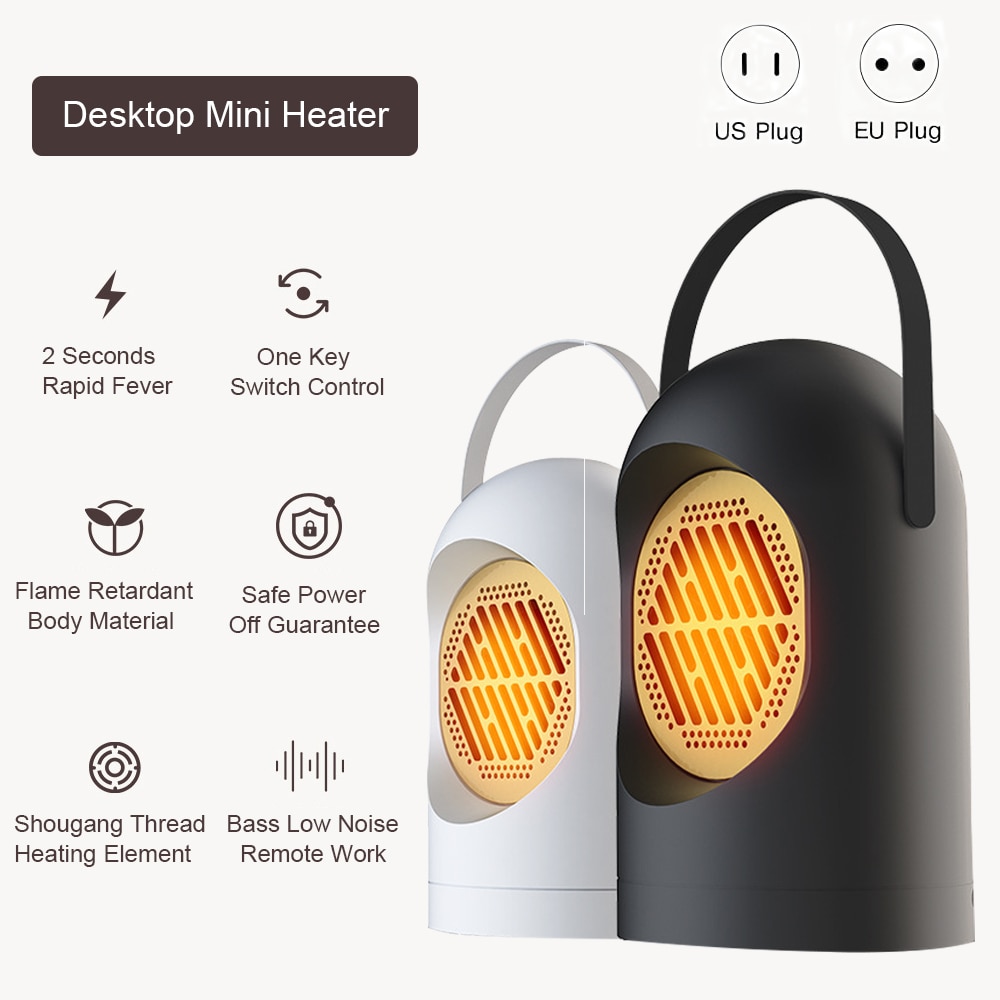 Elektrische Kachel Ventilator Snelle 2S Verwarming Persoonlijke Mini Thuis Verwarming Draagbare Lucht Circulerende Desktop Fan Beste Voor Slaapkamer Thuis kantoor