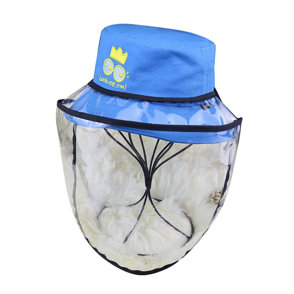 Skyddshatt barn barn tecknad söt hinkhatt anti-spott stänk uv vindmössor med genomskinlig ansiktsskärm: 4