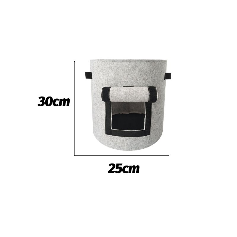 Casa contenitore bonsai Pianta Borse E Ripari per Piantumazione Giardino di Patate Serra Verdura Fiore che cresce Borse Verticale giardino Borsa Piantina Pentola: Grigio chiaro / 10  gallon