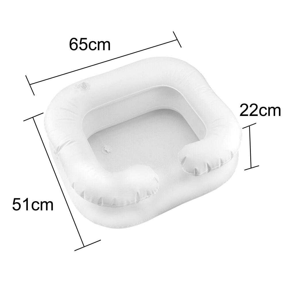 Shampoo-Tablett, Haarwaschbecken für Behinderte, aufblasbares Shampoo-Becken, tragbar, mit Abflussschlauch, PVC
