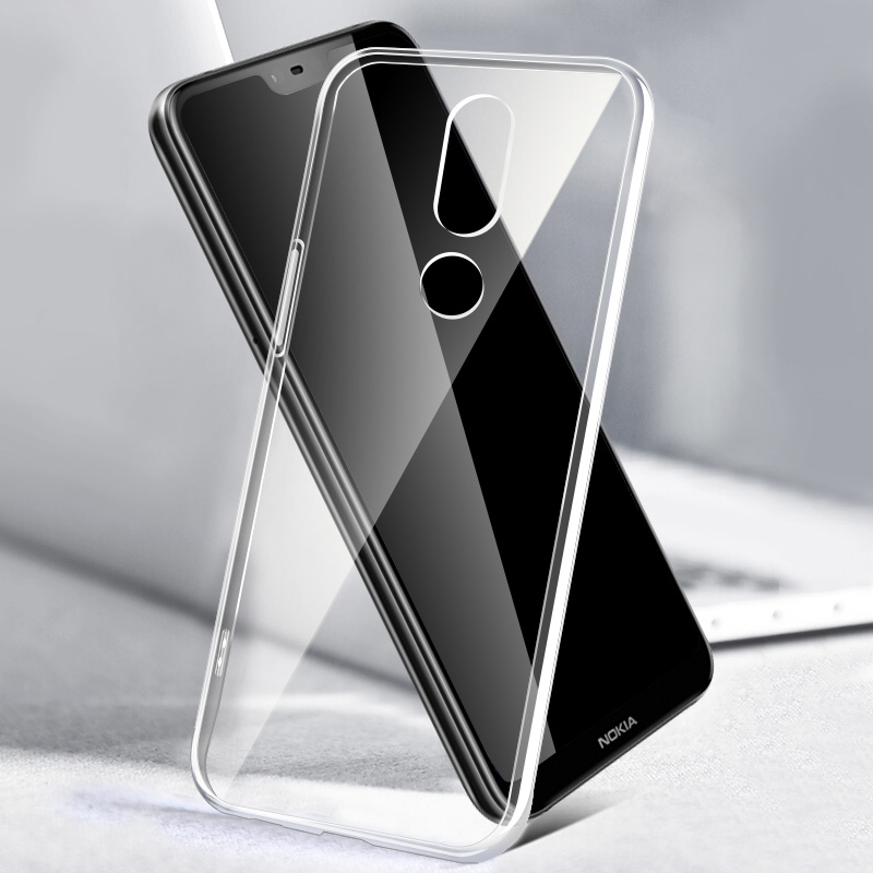 Slim Transparent TPU Case for Nokia X6 / Nokia 6.1 Plus Case Silicone Soft Phone Back Cover Shockproof 6.1Plus TA-1099 5.8&quot;