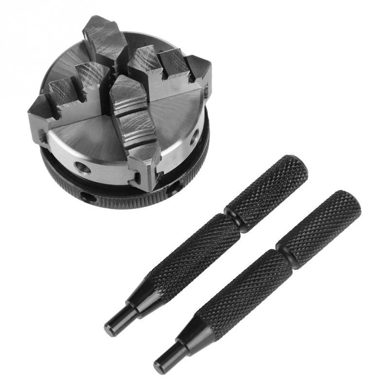 Portabrocas de Torno SAN ú 50Mm Mini 4 mandíbula Reversible auto-centrador de montaje de rosca Portabrocas de Torno K02-50 Torno Metal