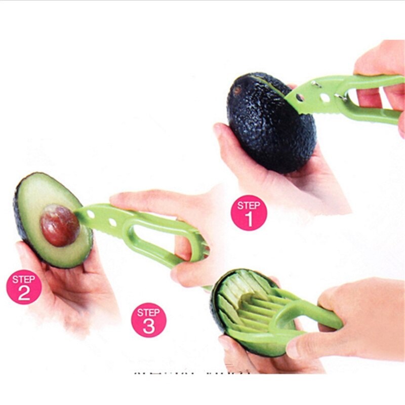 3-In-1 Avocado Slicer Fruit Cutter Mes Corer Pulp Separator Shea Boter Mes Keuken Helper Accessoires Gadgets koken Gereedschap