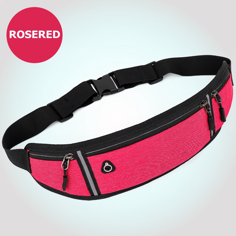 Professionele Hardloop Heuptas Sport Riem Etui Mobiele Telefoon Case Mannen Vrouwen Verborgen Tas Gym Sporttassen Hardloop Riem Taille Pack: Black