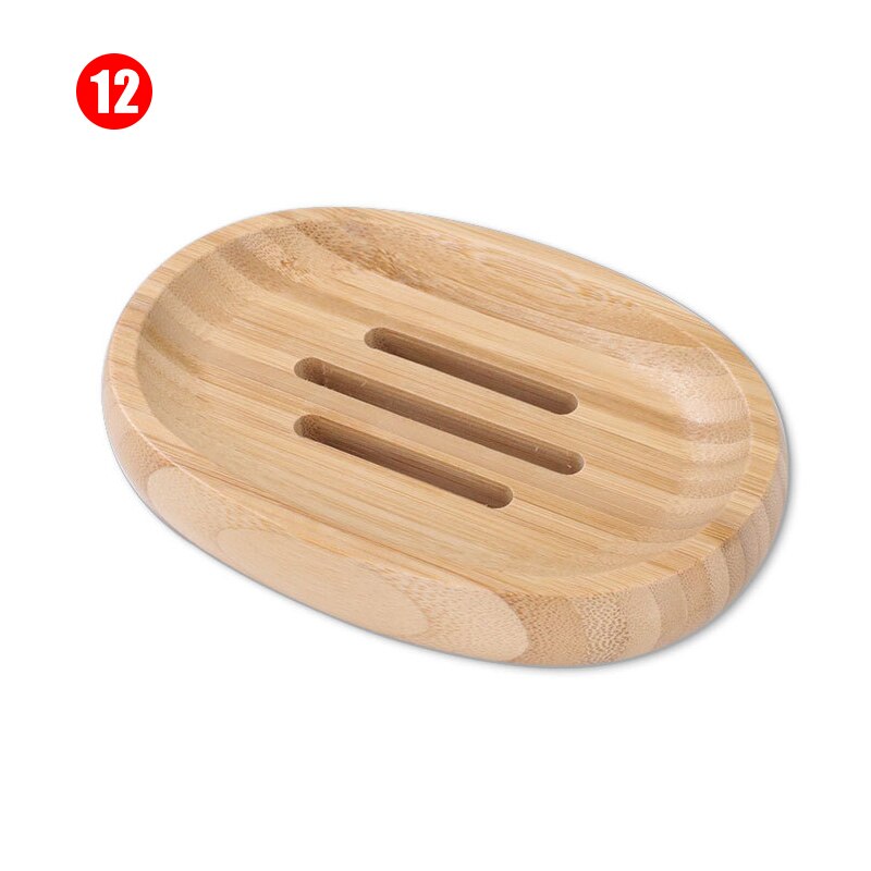 Jabonera de madera con soporte de bandeja de jabón, plato de rejilla para jabón, contenedor portátil para el hogar y el baño HR: 12