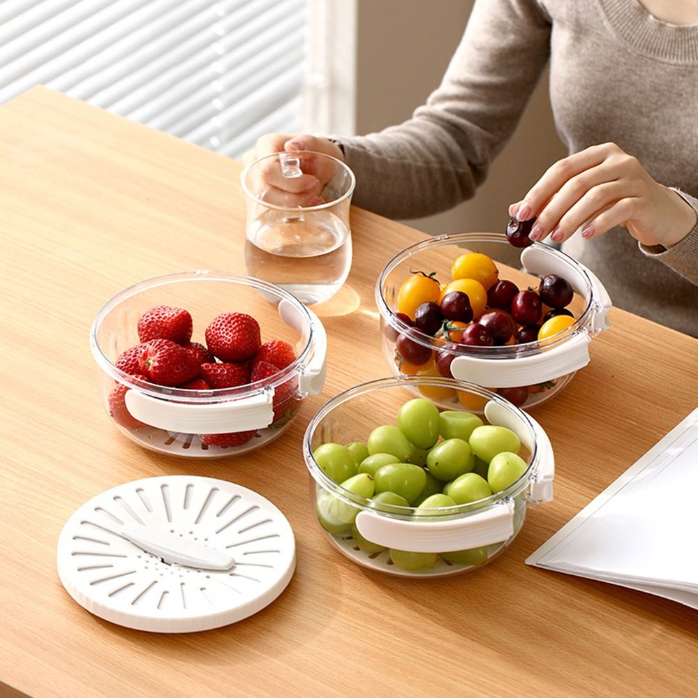 Multifunctional Draining Preservation Basket Kitchen Gadgets With Lid and Handle Sink Drain Basket Vegetable Washing Basin