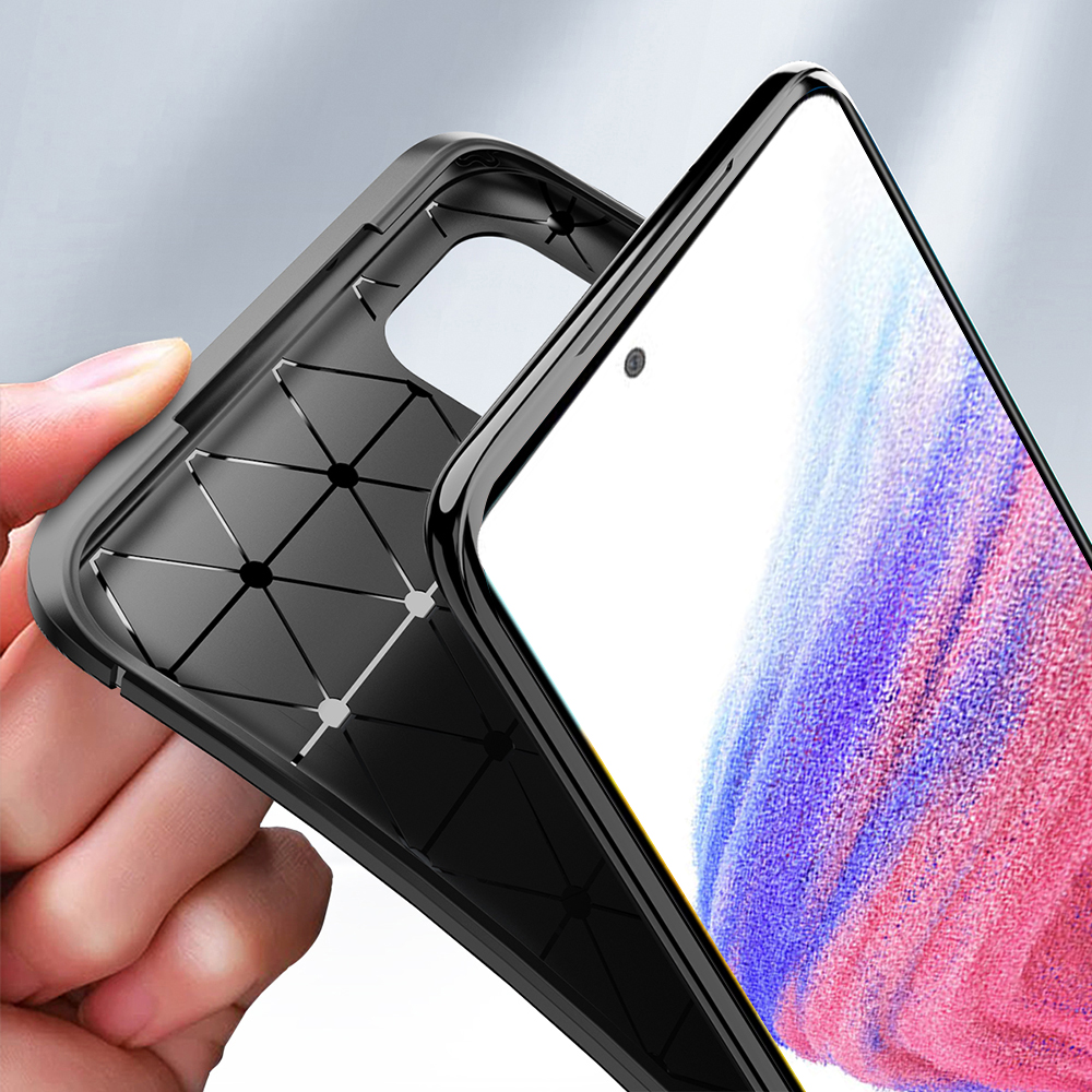 Per Samsung Galaxy A53 5G 6.5 "custodia in fibra di carbonio Tpu custodia morbida in Silicone per Samsung A53 A 53 custodia protettiva antiurto
