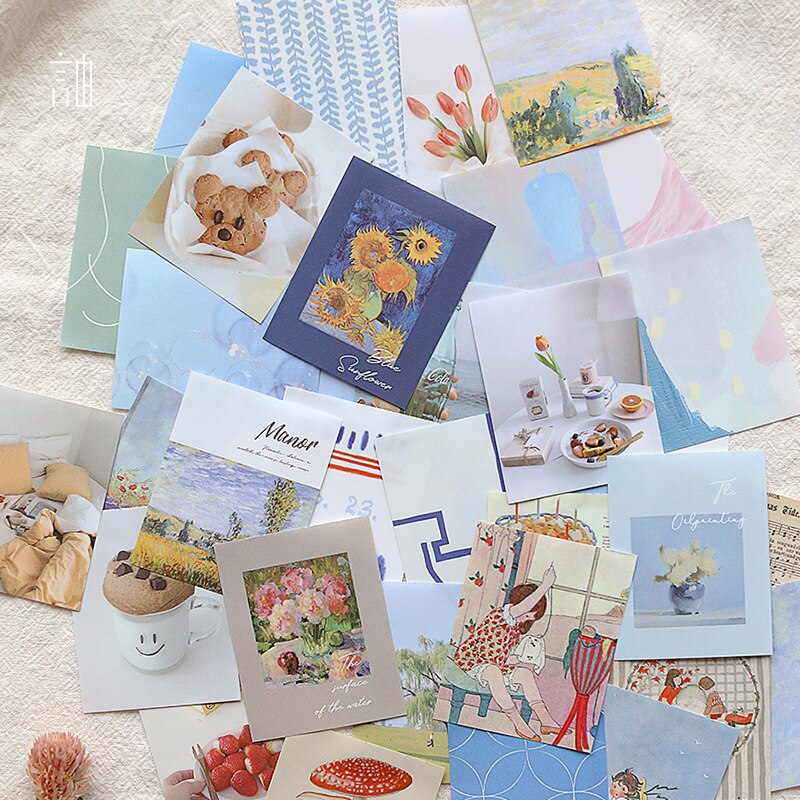 Mypretties 400 ark / paket målningar tidningar scrapbook bakgrundspapper vintage hantverkspapper för tn skräpdagbok