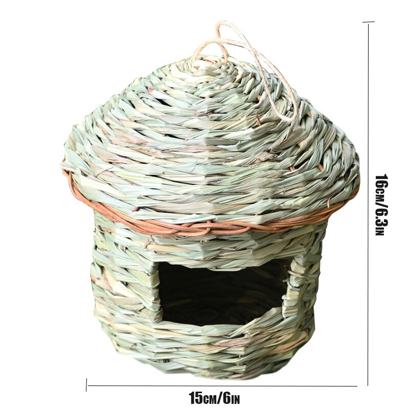 Hand Woven Hummingbird House Bird Hut and Hummingbird Houses Nest Small Hanging Bird Chickadee House for Finch Canary in Outdoor: C3