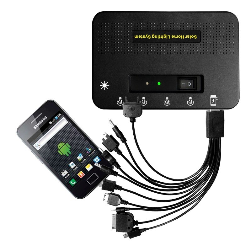 Portable 8W solar power panel complete storage home lighting mini energy system for off grid rural area