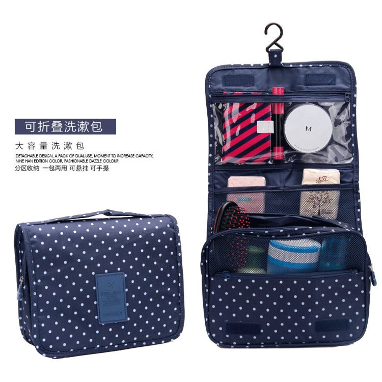 MODYCON Waterproof Polyester Travel Cosmetic Bag Cosmetic Bag Hanging Wash Bag Neutral Makeup Organizer Bathroom Hanging Bag: H