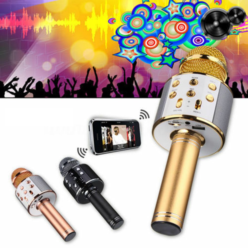 Professionele Bluetooth Draadloze Microfoon Luidspreker Handheld Microfoon Karaoke Mic MuziekspelerZingen Recorder KTV Microfoon