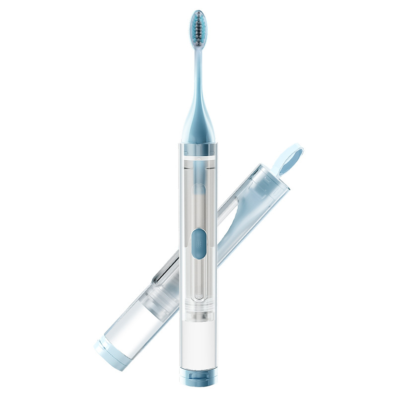 Portátil Folding Travel Toothbrush Set, Ferramentas criativas de limpeza dentária, Pode segurar o creme dental, 1pc