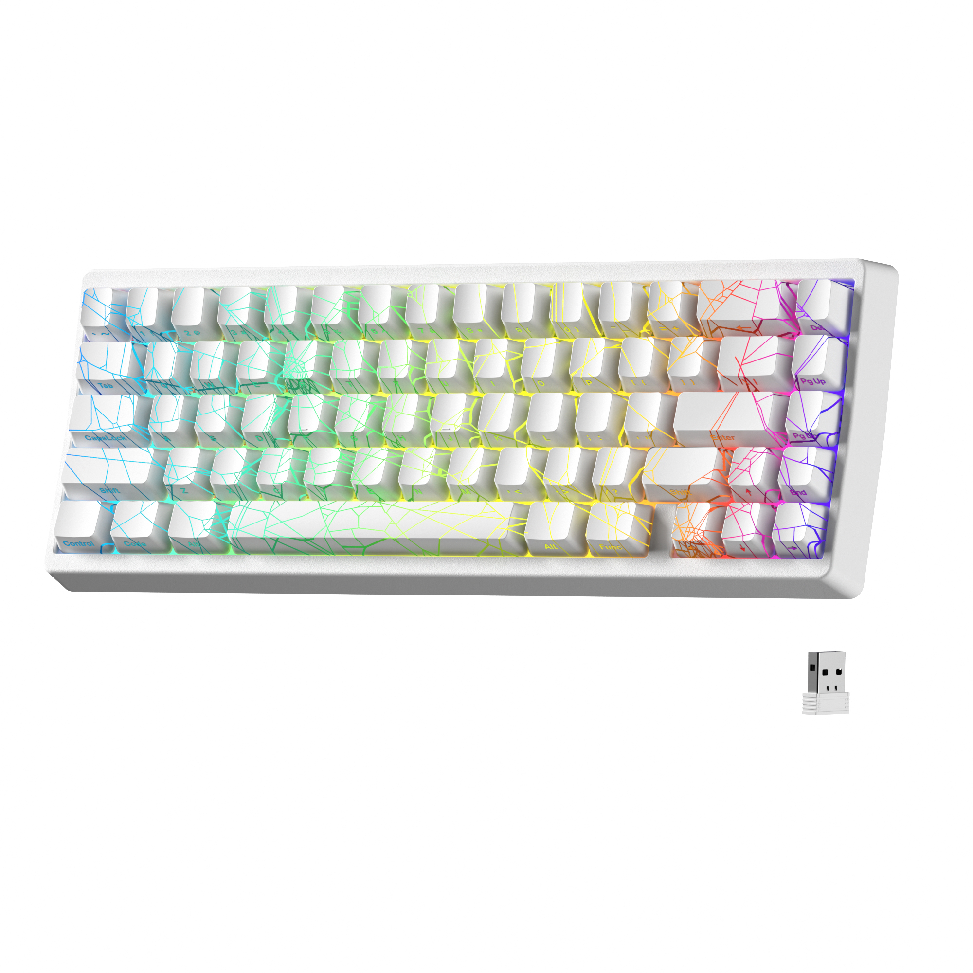 Teclado mecánico XVX M67 JadeStone con teclas IMD-Tech, de junta intercambiable en , teclado con retroiluminación RGB personalizado de tres modos