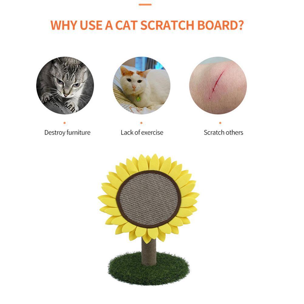 Cat Tree Bed with Scratching Post with Sisal Covered Climbing Activity Tower 2-in-1 Scratching Post and Bed