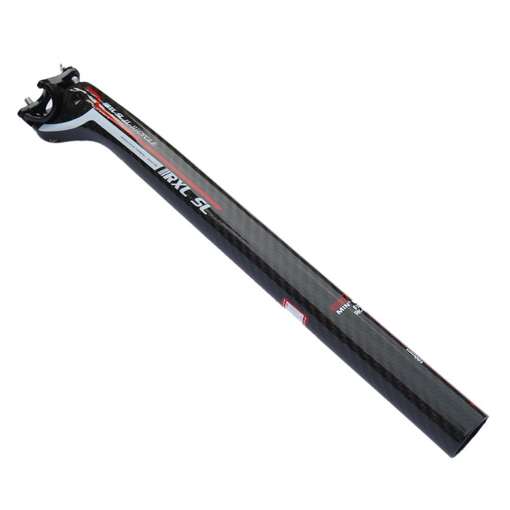 RXL SL Cycling Bike Seat Post 3K Glossy Road Seatpost Carbon 27.2 Offset 350/400mm Red/Blue/Green Mountain Bike Seatposts