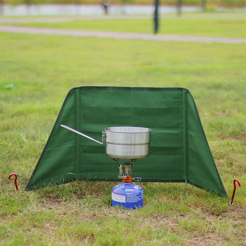 9-Piece Foldable Wind Shield Set - Aluminum Alloy Windscreen For Camping, BBQ & Picnic, Portable With Carry Bag