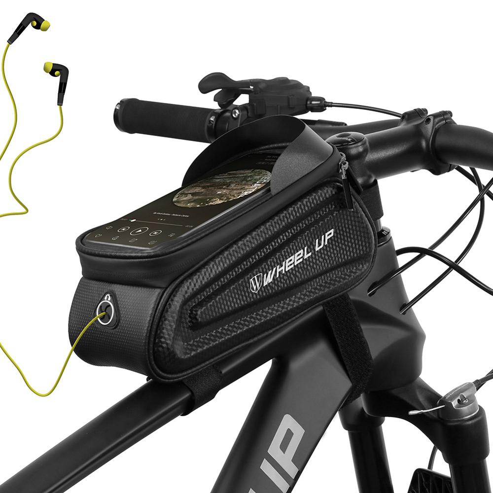 Wheel Up Bike Bag MTB Road Bike Waterproof Front Frame Bicycle Bags Touchscreen 4.7-6.7inch Cycling Tube Mobile Phone Case Bags