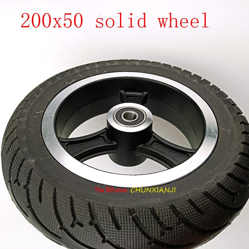 Super 200x50 wheel electric wheel hub 8inch Wheel Scooter solid tire aluminum alloy wheel solid wheel for Electric Scooter tire