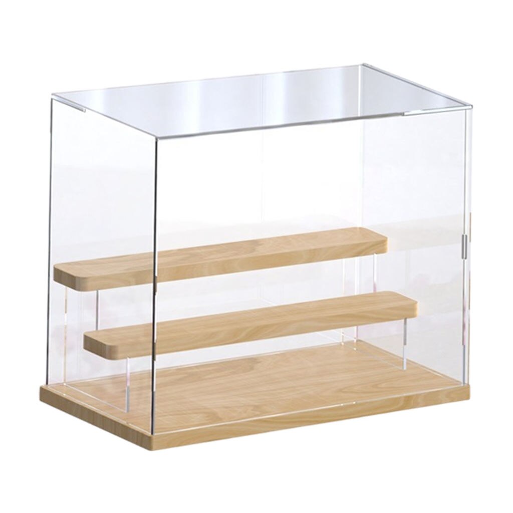 Clear Acrylic Riser Display Case Stand Storage Organizer for Figures Toy: 3 Layers B