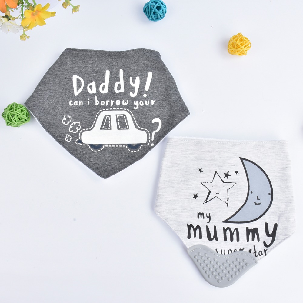LionBear 2 teile/satz Cartoon Baumwolle Baby Lätzchen Mit Beißring Neugeborenen Kinder Junge Mädchen Bib Set Schal Fütterung Zubehör für babys