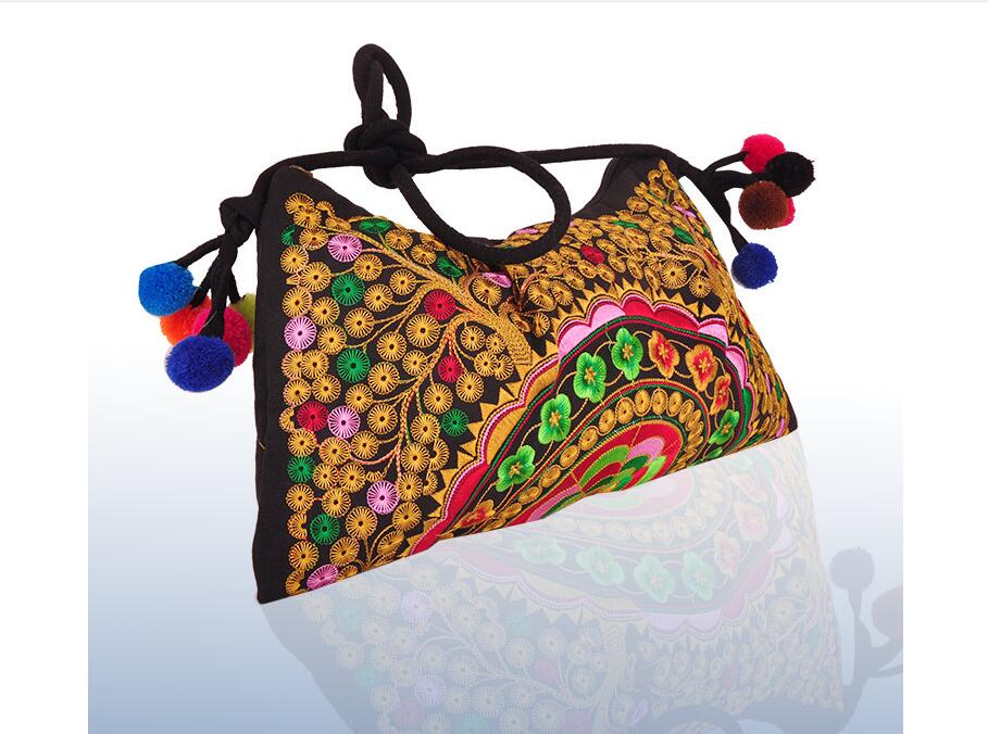 Prijs Vrouwen Borduurwerk Zak! Nationale Geborduurde Bloemen Zakken Een Schouder Messenger Vintage Handtas