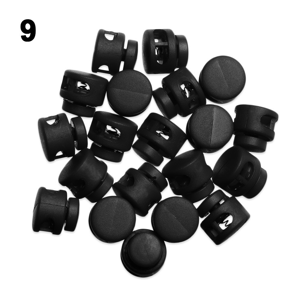 20pz Multi-colori di Plastica Fermacorda E Ganci di Blocco del Cavo 6 millimetri Doppio Foro fagiolo alternare clip di Abbigliamento FAI DA TE Merletto di Abbigliamento Sportivo accessori: 9