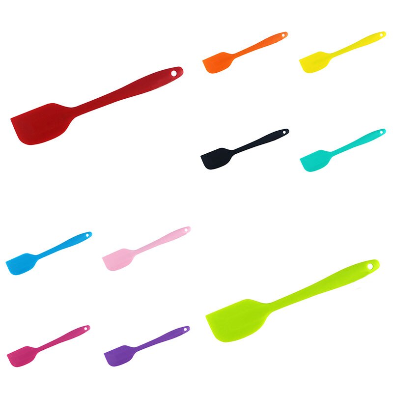 Classic Multicolor Food Grade Non Stick Butter Silicone Spatula Set Cookie Pastry Scraper Cake Baking Spatula Silicone Spatula