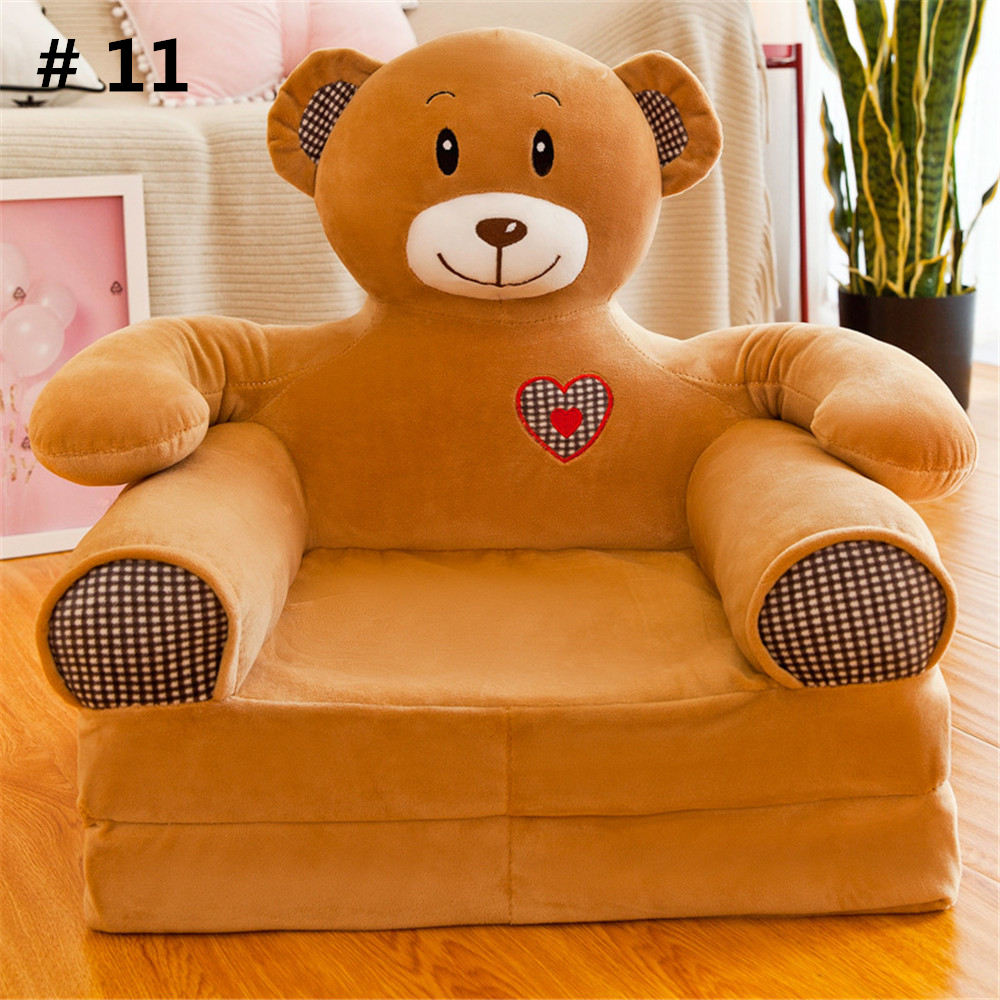 Baby Sofa Cover Geen Vullen Babyzitje multi-layer kinderen Sofa Cartoon Opvouwbare Kinderstoel Leuke Lui Persoon liggen Seat