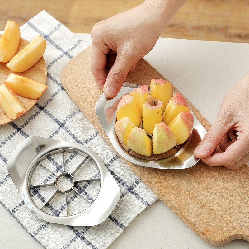 1 Pcs Keuken Gadgets Rvs Apple Cutter Slicer Apple Easy Cut Slicer Cutter Keuken Accessoires Koken Accessoires