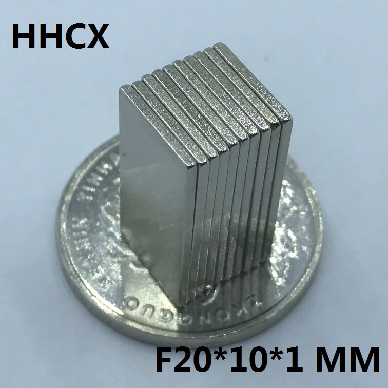10 stk/parti magnet 20 x 10 x 1 n35 stærke mm firkantede ndfeb sjældne jordarters magnet 20*10*1 neodymmagneter
