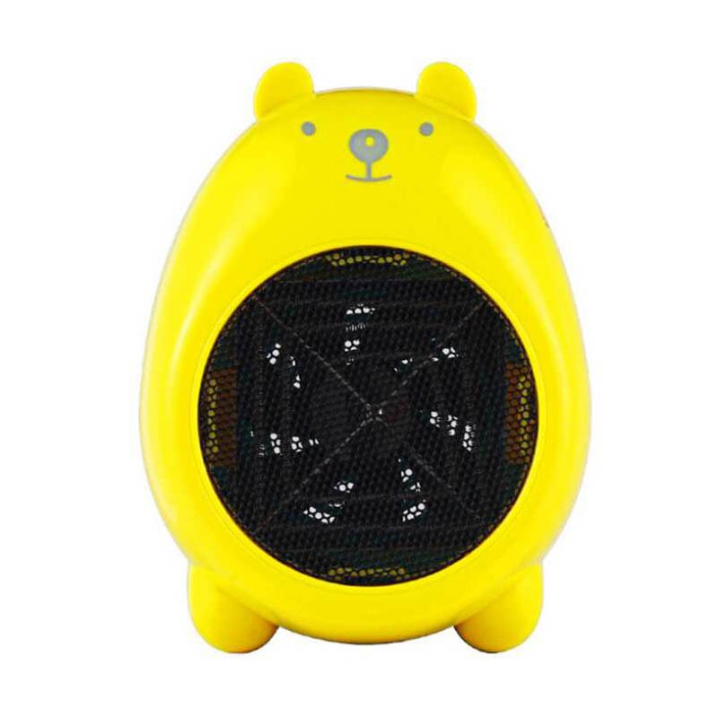 Mini ventilador calefactor eléctrico de bolsillo con dibujos animados para el hogar, calentador rápido de escritorio para invierno, pequeño