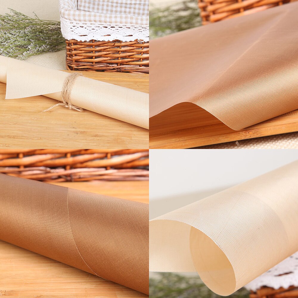 Papier de cuisson antiadhésif réutilisable résistant aux hautes températures feuille de téflon pâtisserie cuisson papier huilé gril tapis de cuisson outils de cuisson