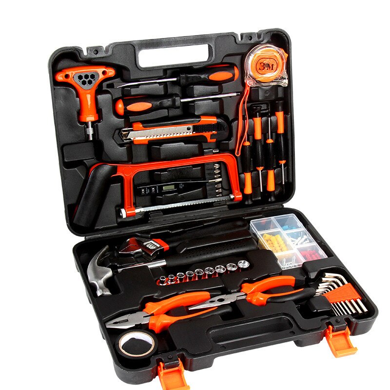 household 82pcs combo tools multifunction hardware toolbox house decoration electrician carpentry repair hand tools set
