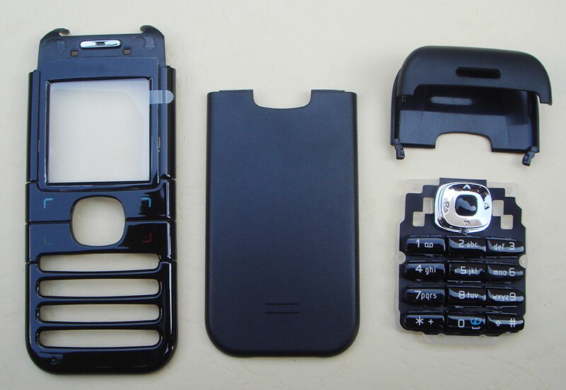 Full Complete Mobile Phone Housing Cover Case Keypad for Nokia 6030 Black Silver: black