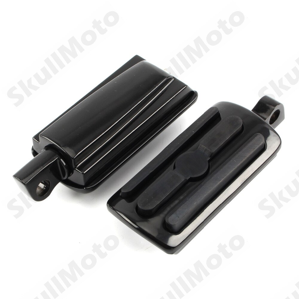 Motorcycle Black Highway Foot Pegs 3 Slotted Rear Front Footrest Pedals For Harley Softail V-Rod Sportster XL 883 1200 UNDEFINED