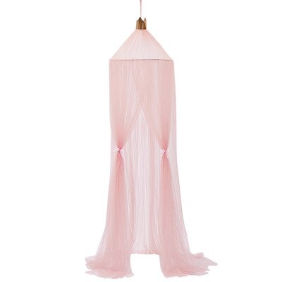 Mosquitera de verano para niños y niñas, cama redonda romántica, cubierta de cama, dosel para guardería: Rosa