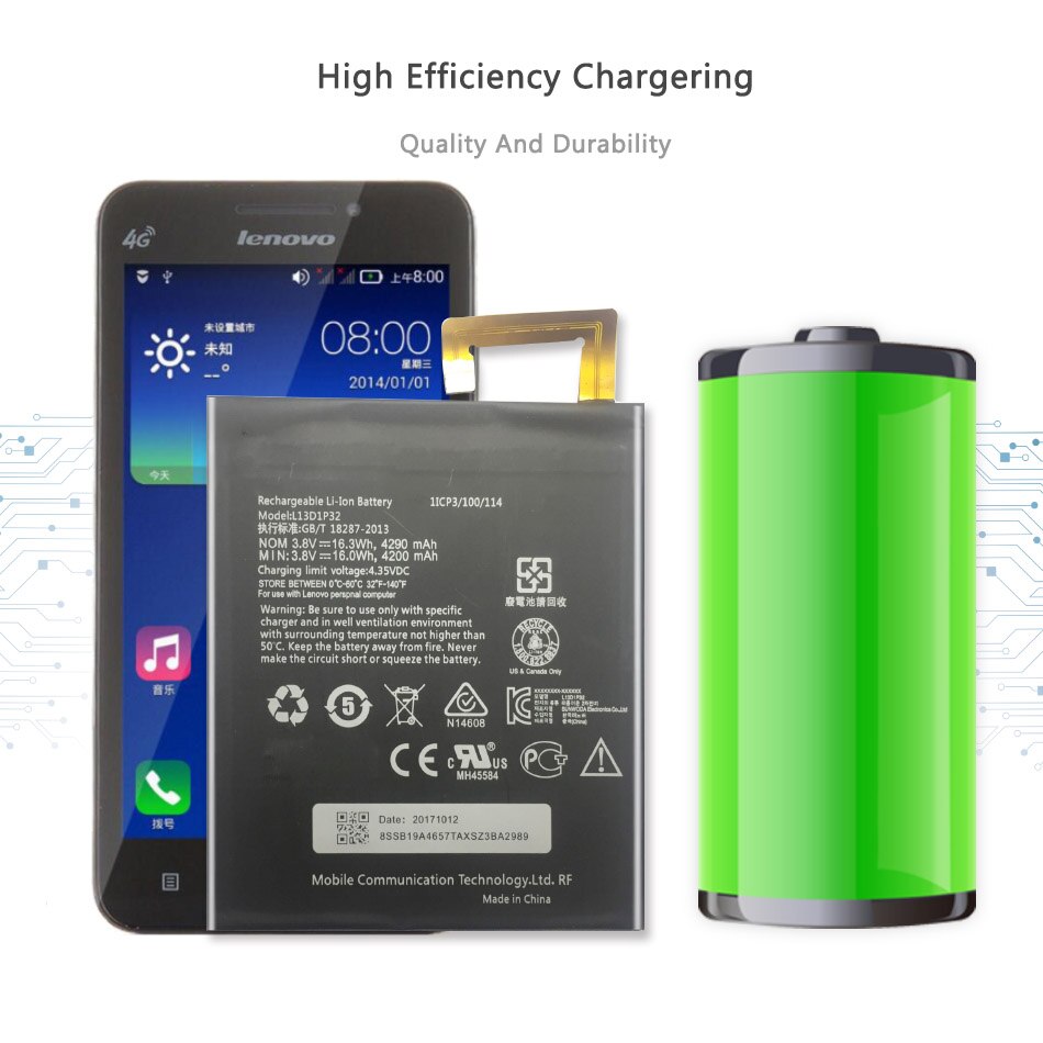Replacement Battery L13D1P32 - 4290mAh - for Lenovo Lepad A8-50 A5500 S8-50