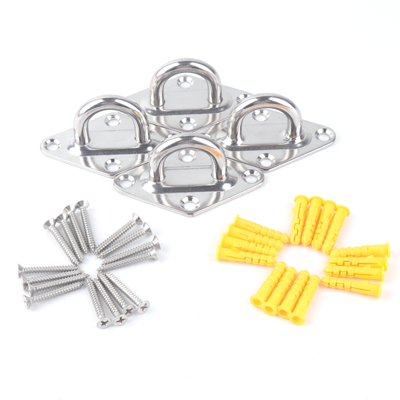 SS304 Installation Zubehör Sonnensegel Armaturen Halter Spannschloss Pulley Set Weichen Draht Seil Snap Haken Volle Ausrüstung