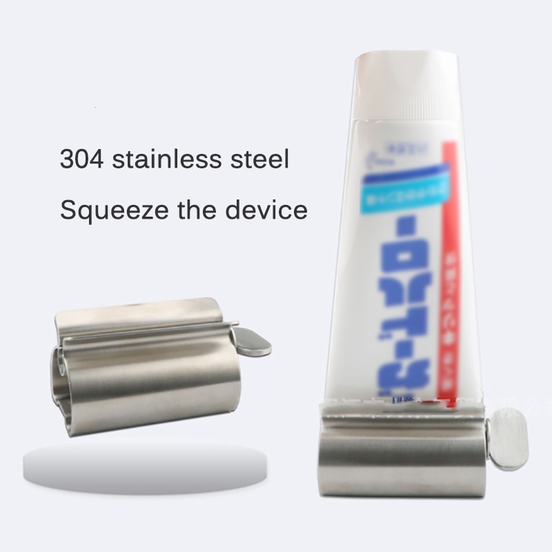 Rustfrit stål metalrør tandpasta squeezer tube badeværelse hårfarve farvestof kosmetisk maling squeezer dispenser til vaskerum