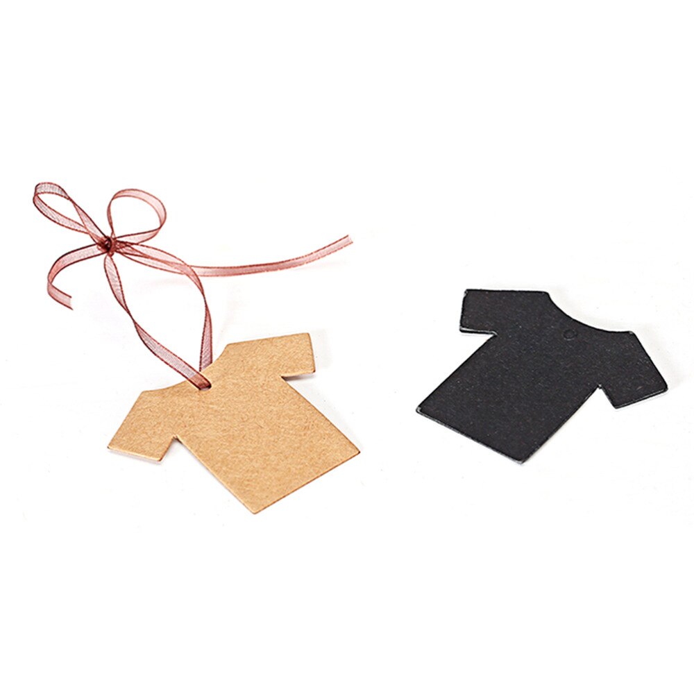 Etiqueta de embalaje Kraft con forma de ropa hecha a mano para , Etiquetas adhesivas de Papel Kraft para , galletas, dulces, Etiquetas de Papel hechas a mano, 50 Uds.